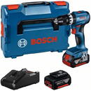 Bosch Burghiu GSB 18V-45 Professional 18V  2x Li-Ion 3.0Ah in L-BOXX Negru-Albastru