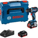 Bosch Burghiu GSR 18V-90 C Professional 18V  2x Li-Ion 5.0Ah in L-BOXX Negru-Albastru