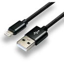 everActive everActive cable USB Lightning 1m - Black, braided, quick charge, 2,4A - CBB-1IB