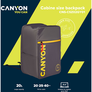 Canyon CSZ-02 pentru laptop de 15.6inch, Gray