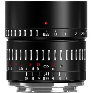 Obiectiv foto DSLR Obiectiv TTArtisan 50mm F0.95 Black&Silver pentru Canon RF