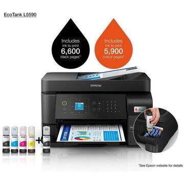 Multifunctionala Epson InkJet Color EcoTank L5590 Negru