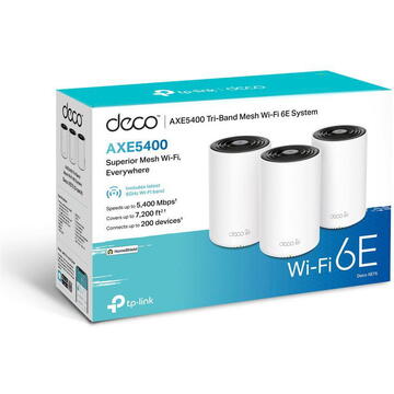 Router wireless TP-LINK Deco XE75 3buc Alb
