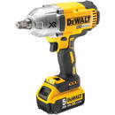 DeWalt Masina de insurubat cu impact cu acumulator DCF899HP2-QW, 18 V, 950 Nm cuplu maxim, 1900 RPM, 2400 PPM + 2 acumulatori 5 Ah + incarcator + valiza TSTAK