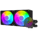 Darkflash DC240 ARGB 2x 120x120 PC Water Cooling 2x 120x120 Negru