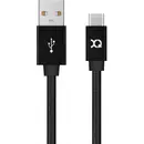 XQISIT XQISIT Cotton Cable USB to Type C 3.0 1,8m, black, 27749