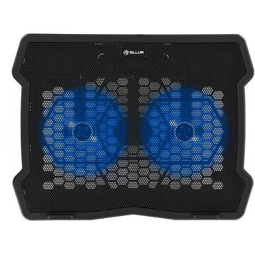 Cooler Laptop Tellur Cooler pentru laptop de 15.6", 2 ventilatoare, Negru