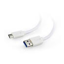 Gembird Gembird USB 3.0 AM to Type-C cable (AM/CM), 3m, white
