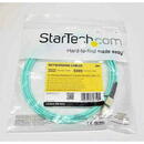 STARTECH StarTech.com 2m Fiber Optic Cable - 10 Gb Aqua - Multimode Duplex 50/125 - LSZH - LC/SC - OM3 - LC to SC Fiber Patch Cable (A50FBLCSC2) - patch cable - 2 m - aqua