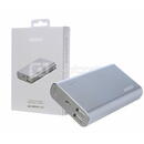 Aukey PB-AT10 Grey aluminium Power Bank 10050 mAh, 3xUSB, 5.4A, Quick Charge 3.0, micro USB Cable