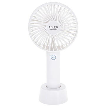 Ventilator Adler AD 7331w Portable Mini Fan 9cm/3,5” USB, White