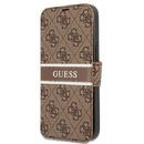 Husa de protectie tip carte Guess 4G Printed Stripe pentru Iphone 13 Pro, Maro