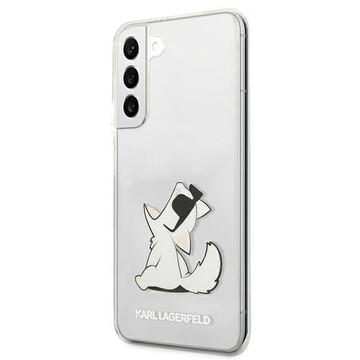 Husa Husa de Protectie Karl Lagerfeld PC/TPU Choupette Eat Case pentru Samsung Galaxy S22+, Transparent
