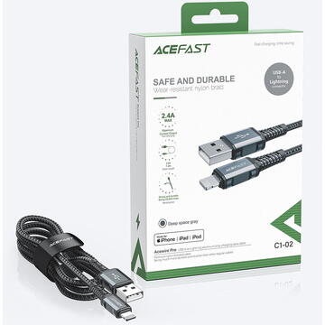 Acefast C1-02 Lightning 1.2m, 2.4A NEgru