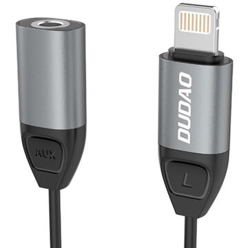 Dudao L17 Audio Adapter Lightning to Mini Jack 3.5mm (Silver)