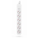 HSK DATA Kerg M02407 6 Earthed sockets  - 3.0m power strip with 3x1mm2 cable, 10A