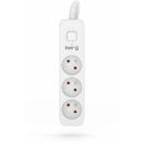 HSK DATA Kerg M02382 3 Earthed sockets  - 1.5m power strip with 3x1,5mm2 cable, 16A
