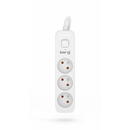 HSK DATA Kerg M02376 3 Earthed sockets  - 3.0m power strip with 3x1mm2 cable, 10A