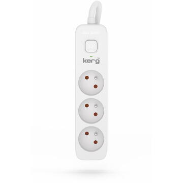 Prelungitor HSK DATA Kerg M02379 3 Earthed sockets  - 10m power strip with 3x1,5mm2 cable, 16A
