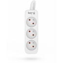 HSK DATA Kerg M02387 3 Earthed sockets  - 1,5m power strip with 3x1,5mm2 cable, 16A