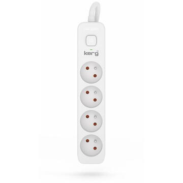 Prelungitor HSK DATA Kerg M02396 4 Earthed sockets  - 3.0m power strip with 3x1,5mm2 cable, 16A