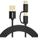 choetech 2in1 USB cable Choetech USB-C / Micro USB,  (black)