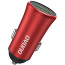 Dudao Dudao R6S 3.4A Car Charger with 2x USB (Red)