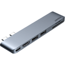 UGREEN 6-in-1 Adapter UGREEN CM380 USB-C Hub for MacBook Air / Pro (gray)