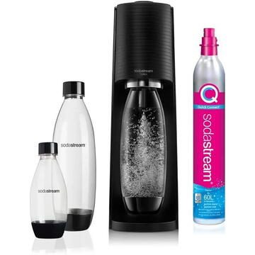 Aparate de preparare sifon SodaStream Soda Maker Terra Megapack QC black Schwarz incl 3 bottles (2270214)