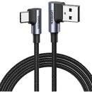 UGREEN USB-C to USB-A 2.0 Angled Cable UGREEN US176, 3A, 3m (Black)