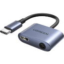 UGREEN CM231 audio adapter USB-C to mini jack 3.5mm Grey