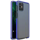 Hurtel Spring Case clear TPU gel protective cover with colorful frame for Samsung Galaxy M51 blue