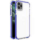 Hurtel Spring Armor clear TPU gel rugged protective cover with colorful frame for iPhone 11 Pro Max blue