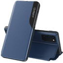 Hurtel Eco Leather View Case elegant bookcase type case with kickstand for Samsung Galaxy A02s EU blue
