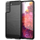 Hurtel Carbon Case Flexible Cover TPU Case for Samsung Galaxy S21+ 5G (S21 Plus 5G) black