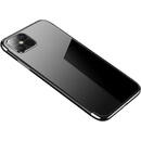 Hurtel Clear Color Case Gel TPU Electroplating frame Cover for Samsung Galaxy S21+ 5G (S21 Plus 5G) black