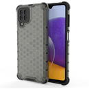 Honeycomb Case armor cover with TPU Bumper for Samsung Galaxy A22 4G black