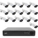 Pachet supraveghere video NVR PNI House IP716 si 16 camere PNI IP125 cu IP, 5MP