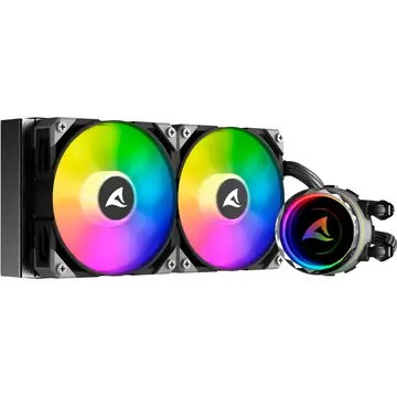 Sharkoon S80 RGB AIO 360mm Watercooling Set - 1150, 1151, 1155, 1156, 1366, 2011, 2011-3, AM2, AM2+, AM3, AM3+, FM1, FM2, AM4, 2066, TR4, sTRX4, 1200, 1700, AM5