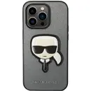 Karl Lagerfeld Husa Capac Spate Saffiano Karl's Head Argintiu APPLE iPhone 14 Pro
