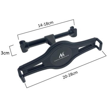 MACLEAN Suport tabletă pentru mașină, montat pe tetiera, universal, rotație 360 ​​MC-893