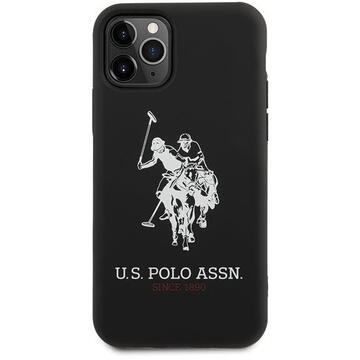 Husa U.S. Polo Assn. US Polo USHCN65SLHRBK iPhone 11 Pro Max Negru/black Silicone Collection