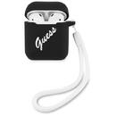 Guess GUACA2LSVSBW AirPods cover black/white Silicone Vintage