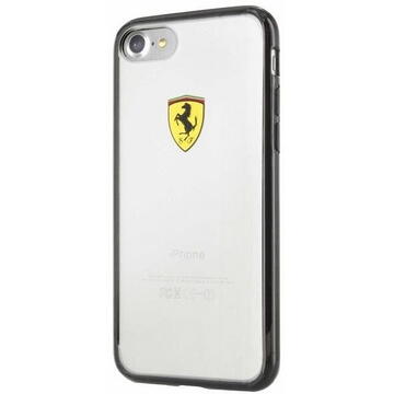 Husa Ferrari Hardcase FEHCP7BK iPhone 7/8/SE 2020 / SE 2022 black/transparent Racing Shield