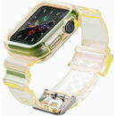 Hurtel Strap Light Set replacement band strap case for Watch 6 44mm / Watch 5 44mm / Watch 4 44mm / Watch SE 44mm yellow