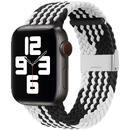 Strap Fabric Watch Band 8/7/6 / SE / 5/4/3/2 (41mm / 40mm / 38mm) Braided Fabric Strap Watch Bracelet Black and White