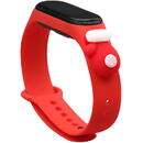 Hurtel Strap Xmas Wristband for Xiaomi Mi Band 4 / Mi Band 3 Christmas Silicone Strap Bracelet Red (Glove)