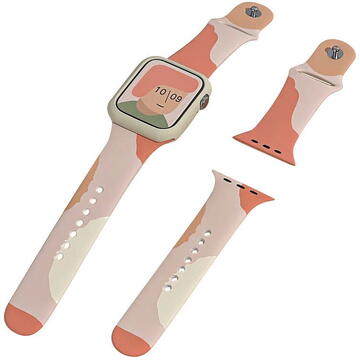 Hurtel Strap Moro Band For Apple Watch / SE / 5/4/3/2 (41mm / 40mm / 38mm) Silicone Strap Watch Bracelet Pattern 2