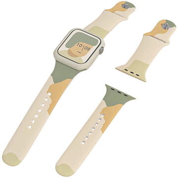 Hurtel Strap Moro Band For Apple Watch / SE / 5/4/3/2 (41mm / 40mm / 38mm) Silicone Strap Watch Bracelet Pattern 6