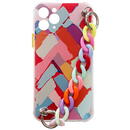 Color Chain Case gel flexible elastic case cover with a chain pendant for Samsung Galaxy A22 4G multicolour  (3)